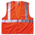 Ergodyne GloWear 8210Z Class 2 Economy Vest, Polyester Mesh, Zipper, Orng, L/XL 21045